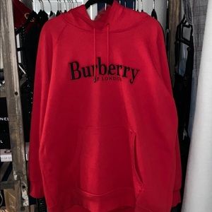 Men’s XXL Burberry hoodie Red.